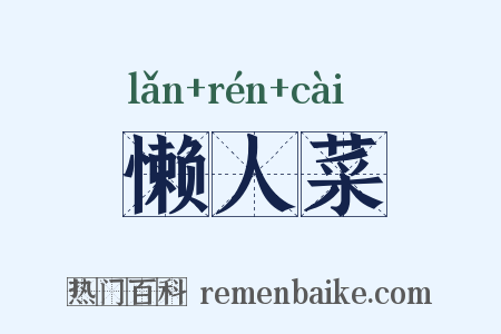 懒人菜是什么意思的图片